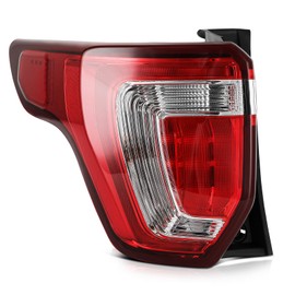 LBRST Tail light Assembly For Ford For Explorer 2016-2019 Black Housing Red Lens Driver Side Headlamp