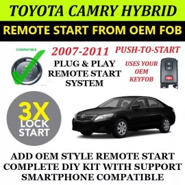Fortin Remote Starter Kit 2007-2011 TOYOTA CAMRY HYBRID PUSH TO START 3XLOCK