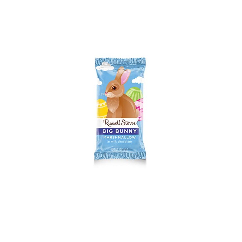 Russell Stover Marshmallow Rabbit Covered in Milk Chocolate, 2 oz