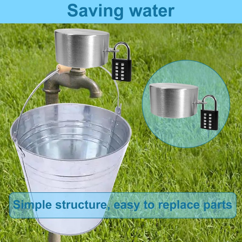 Water Spigot Lock with Padlock, Faucet Locks Outdoor Made of