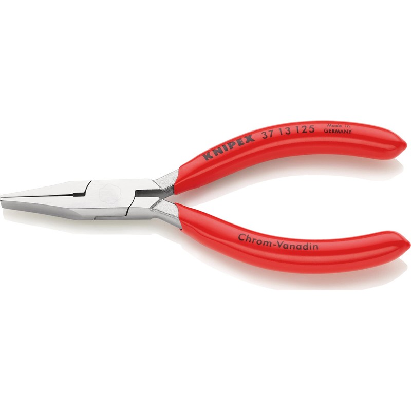 Knipex Flat Nose Pliers for precision mechanics chrome-plated, plastic coated
