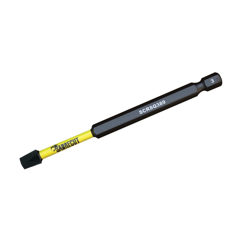 5 x SabreCut SCRSQ389_5 89mm SQ3 Square Magnetic Impact Screwdriver
