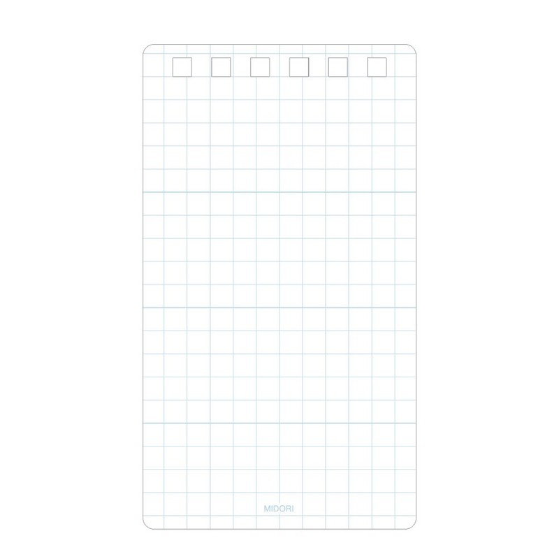 Midori 11731006 Diamond Memo, Small, Graph Ruled, Blue, Set of