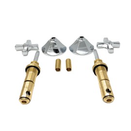 Two Valve Tub or Shower Trim Kit Compatible with American Standard Renu Series - Stems, Handles, Flanges and Nipples, Chrome