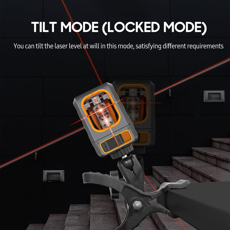 Cross Line Laser Level with Bracket 15M/ 49FT Self Leveling