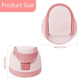 JHSLCHA Replacement Lid for Owala Freesip, One Button Water Bottle Top Lid Compatible with Owala Cup 16oz 24oz 32oz 40oz and 25oz Clear Tritan Plastic Bottles, No Water Leakage, BPA-Free (Pink)