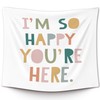 XLDLIOO I'm So Happy You're Here Classroom Wall Tapestry, Inspirational