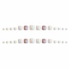 MERVF Press on Toenails for Women Flower Acrylic Fake White