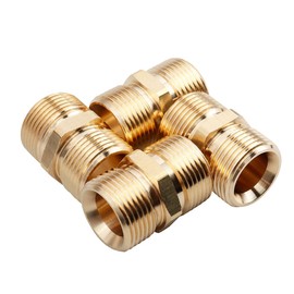 Yakamoz 4 Pieces Pressure Washer Hose Adapter, 3/4" NPT Male Brass Nipples, Brass Pipe Adapter Fittings for Extending and Connecting Pipes