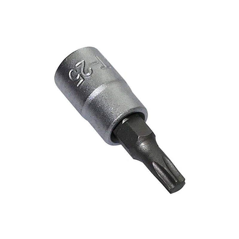 Aerzetix: T25 Torx screwdriver bit on 1/4" square drive socket.