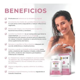 Bio B  Probióticos Women con 15 billones UFC  Hierro BioFerrin Cepas para mujer  probióticos vaginales                                                