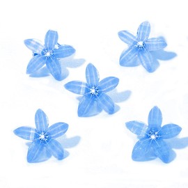 10PCS Wedding Bridal Hair Claws Girls Mini Hair Claw Clips Flowers Metal Hair Clips Women Bride Wedding Hairpin Rhinestone Hair Pins Blue