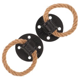 Gadpiparty 2Pcs Vintage Rope Pull Handles Decorative Door Knobs for Cupboards Easy Install Cabinet Hardware Durable Ring Design Home Furniture Accent