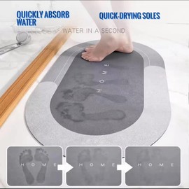 BESTALLTHE Modernized Magic mat Bathroom Quick Dry Bath mat, Non Slip Bathroom Rug, Washable Bath mat，Thin Bathroom Rugs fit Under Door