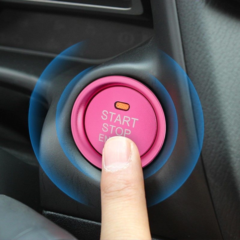 TOMALL Aluminum Engine Start Stop Push Button Cover Trim Compatible