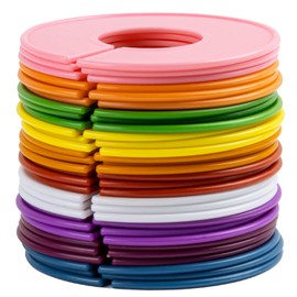 30PCS Closet Dividers Clothes Organizers - Sukh Closet Organizers Plastic Clothes Size Dividers Labels Separators for Garment Organizer Boutique Hanger Clothing Rack No Burrs 10 Assorted Colors