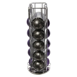 Paxanpax 20 Stück 4-reihige Kapselhalter für Nespresso Vertuo Kaffeekapselhalter Ständer mit 360° drehbarem Boden