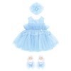 Lilax Baby Girl Tulle Princess Tutu Wedding Dress 3 Piece