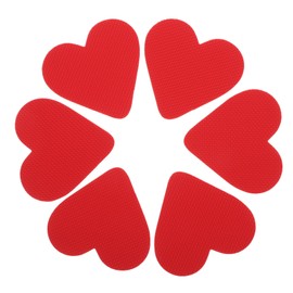 Baluue 3Pairs Non Slip Shoe Pads High Heel Protective Sole Cushions Skid Mute Bottom Grips for Heels Durable Lightweight Shoe Gummies Essential Shoe Accessories Red