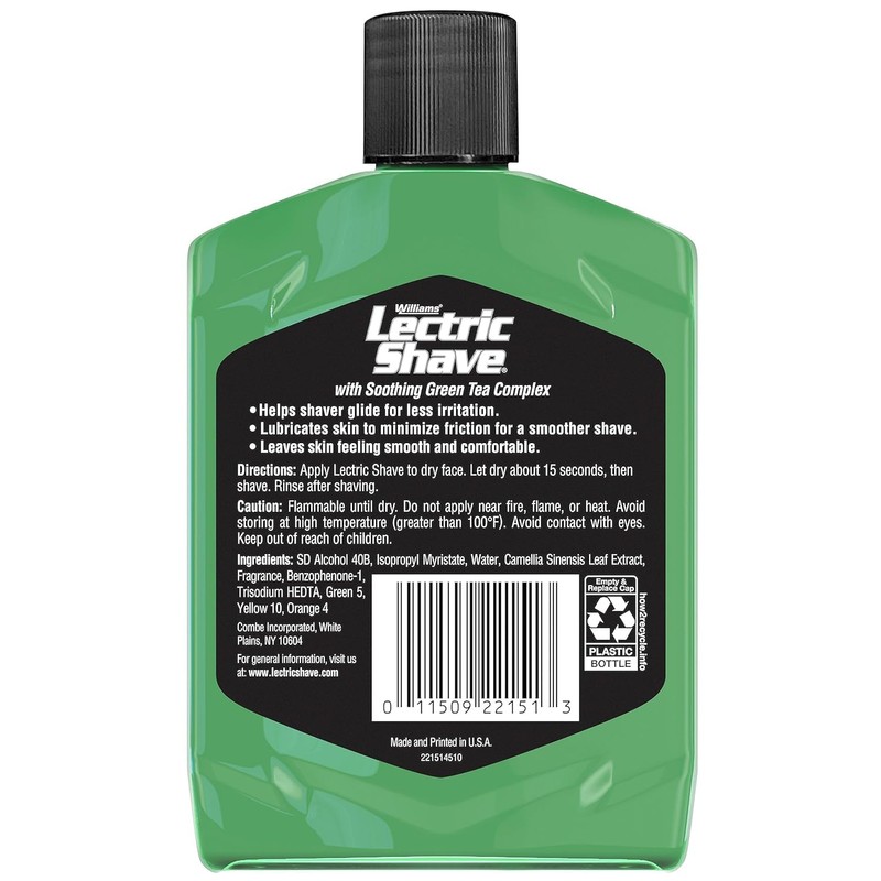 Williams Lectric Shave, Electric Razor Pre-Shave, 7 Ounce (Pack of