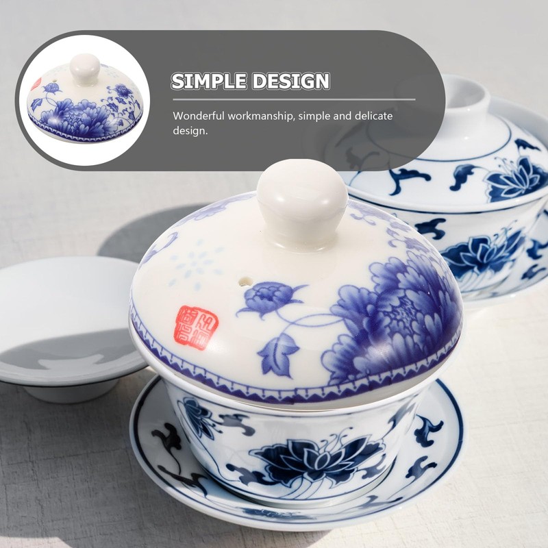 Luxshiny Ceramic Tea Pot Lid Replacement Cover 1.77 Inch Diameter