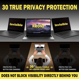 Ceydebne Laptop Privacy Screen 14 Inch Anti Blue Light Screen Protector, Laptop Screen Privacy Shield - 16:9 Aspect Ratio Hanging Style