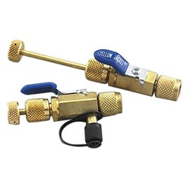 YELLOW JACKET 18985 Vacuum/Charge Valve with Side Port, 5/16" Size