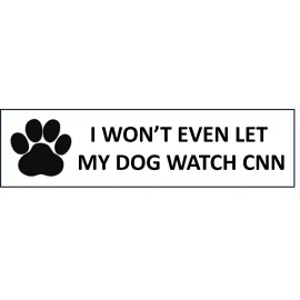 CNN Is Fake News!  POLITICAL BUMPER STICKER for Dog Lovers - UNIQUE BUY!