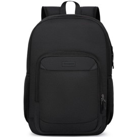 YIORMIOR School Backpack for Teens Boy, Bookbag for Men Women with 15.6 inch Laptop Sleeve Computer College Black Over 3 Years Old
