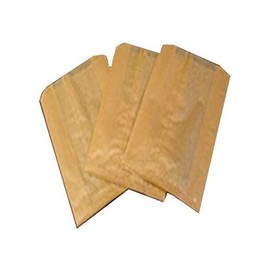Bunzl 409400 CPC Bagcraft Sanitary Napkin Bag Dry Waxed Kraft, Brown - Case of 500