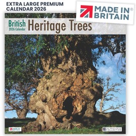 ALLTRADE Calendar 2026 British Heritage Trees 2026 Calendar UK Holidays MADE IN BRITAIN® with 100% Solar Energy on FSC® Paper Eco-Friendly Photos by ARCHIE MILES Supports Woodland Trust Tree Planting