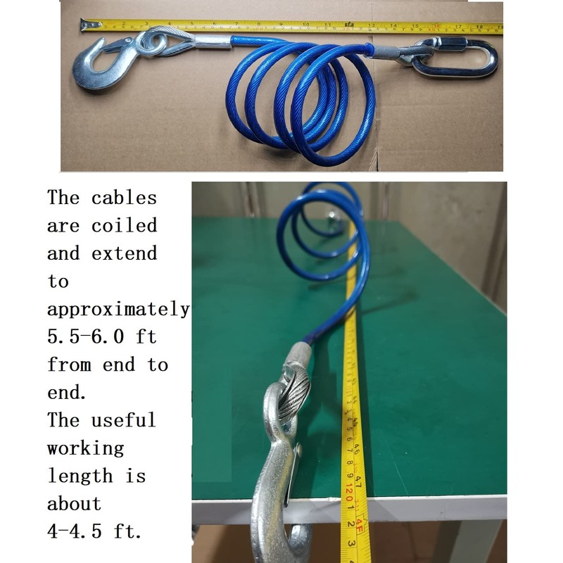 DLLRV Trailer Safety Chains Cables 68 inch for Towing Bar，12000