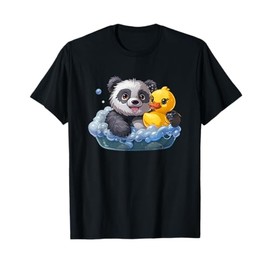 Panda In A Bubble Bath - Panda Bear Japanese T-Shirt