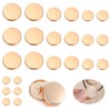 Pack of 24 Gold Buttons, Gold Buttons, 4 Sizes, Gold-Plated