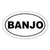 CafePress Banjo Music Oval Car Bumper Sticker