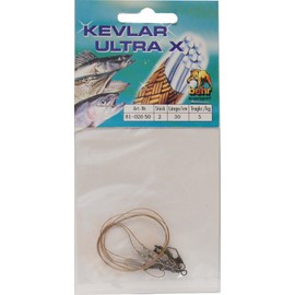 Behr Kevlar Lead Set of 2 30 cm with Swirl – Fishing Predator Pike Fishing Lure, 5 kg