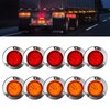 Wodvyss 10-Pack (5 Amber + 5 Red) 2" 4 LED