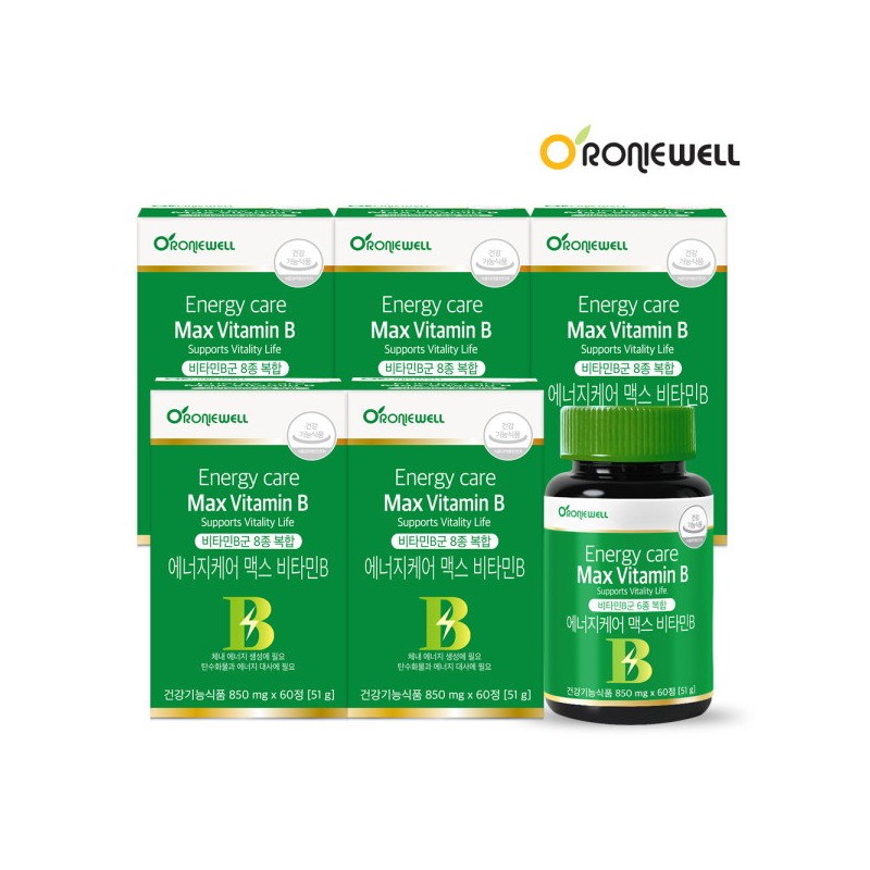 [Roniwell] Energy Care Max Vitamin B 60 tablets x 5
