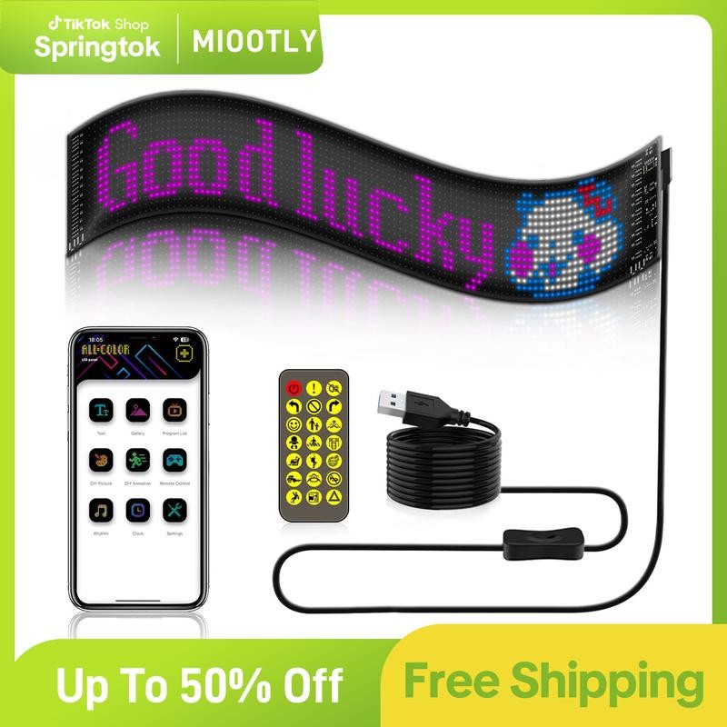 MIOOTLY LED RGB Matrix Pixel Screen, 1 Count Scrolling Bright