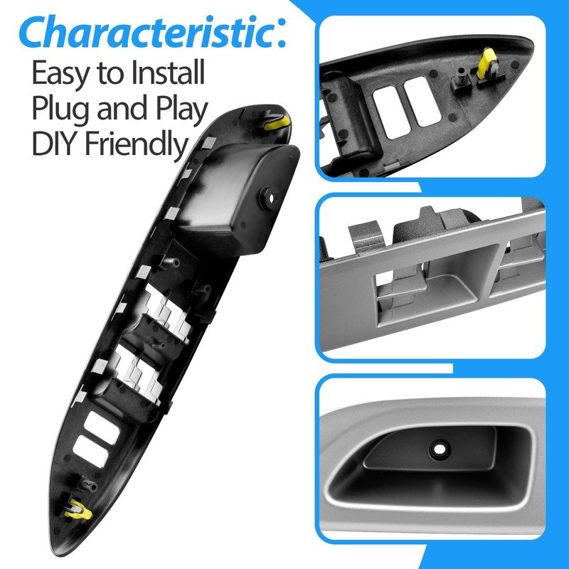 Front Left Driver Side Door Window Switch Bezel Trim Fits