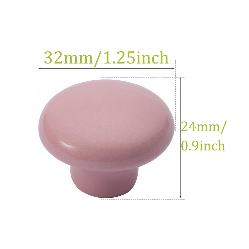 NAKUPENDA Pack of 6 Furniture Knobs, Round Ceramic Cabinet Drawer