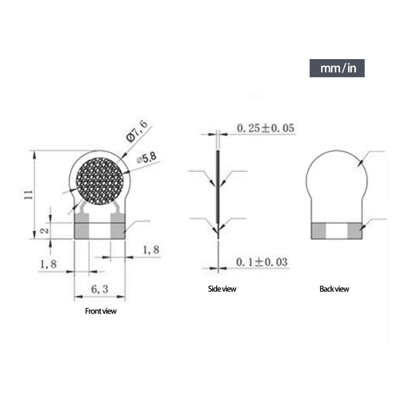 Thin Film Pressure Sensor Quick Response Static and Dynamic Pressure