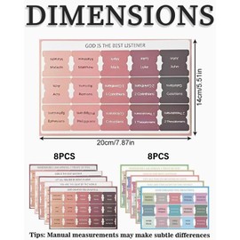 MYGLOAR Pack of 240 Laminated Bible Labels, Bible Labels - Christian Gifts - Bible Accessories - Bible Markers with Large Letters - Bible - Pink Bible Labels (Morandi Colour)