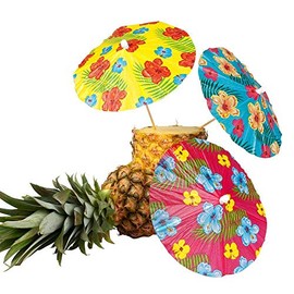 Boland - Hibiscus Cocktail Umbrellas, Multi-Colour, 52523