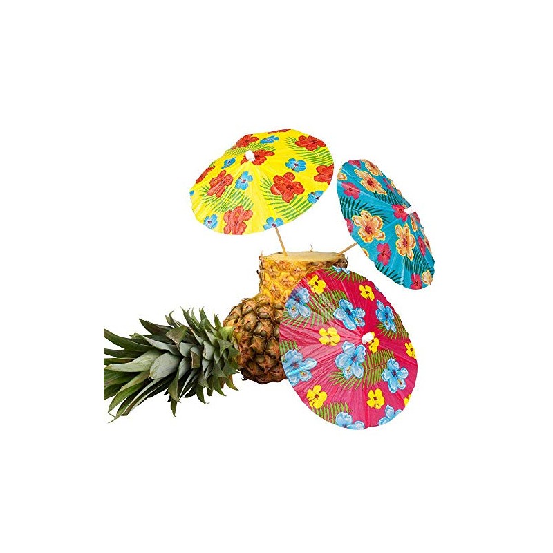 Boland - Hibiscus Cocktail Umbrellas, Multi-Colour, 52523