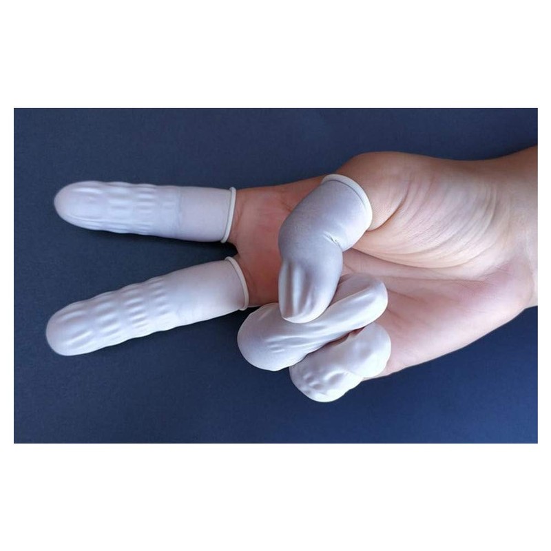 ANSLYQA Finger Cots, (Medium,1200 Pcs) Disposable Latex Finger Covers Anti
