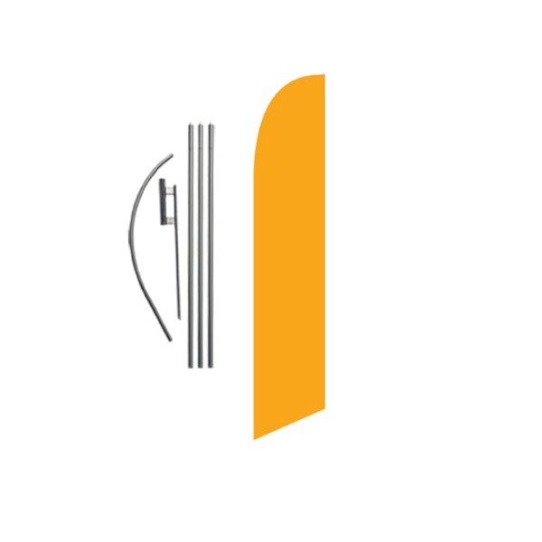 Solid Golden Yellow Advertising Feather Banner Swooper Flag Sign with