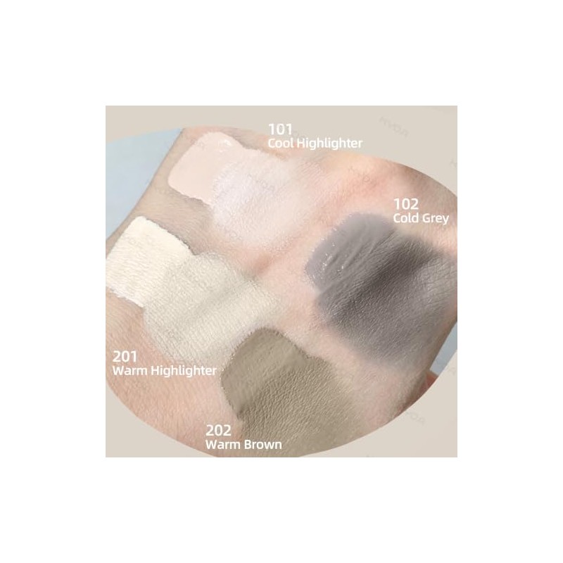 KYDA Warm Brown Liquid Contour, Natural Brown Cream Contour |