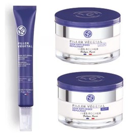 Yves Rocher Set Filler Vegetal: Contorno de Ojos + Crema Facial Día + Crema Facial Noche
