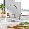 HURRAN 2 Handle Kitchen Sink Faucet, 8 Inch High Arc